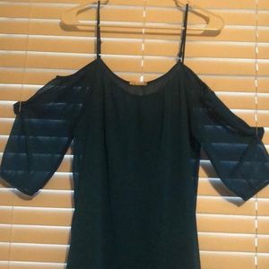 Turquoise chiffon dress